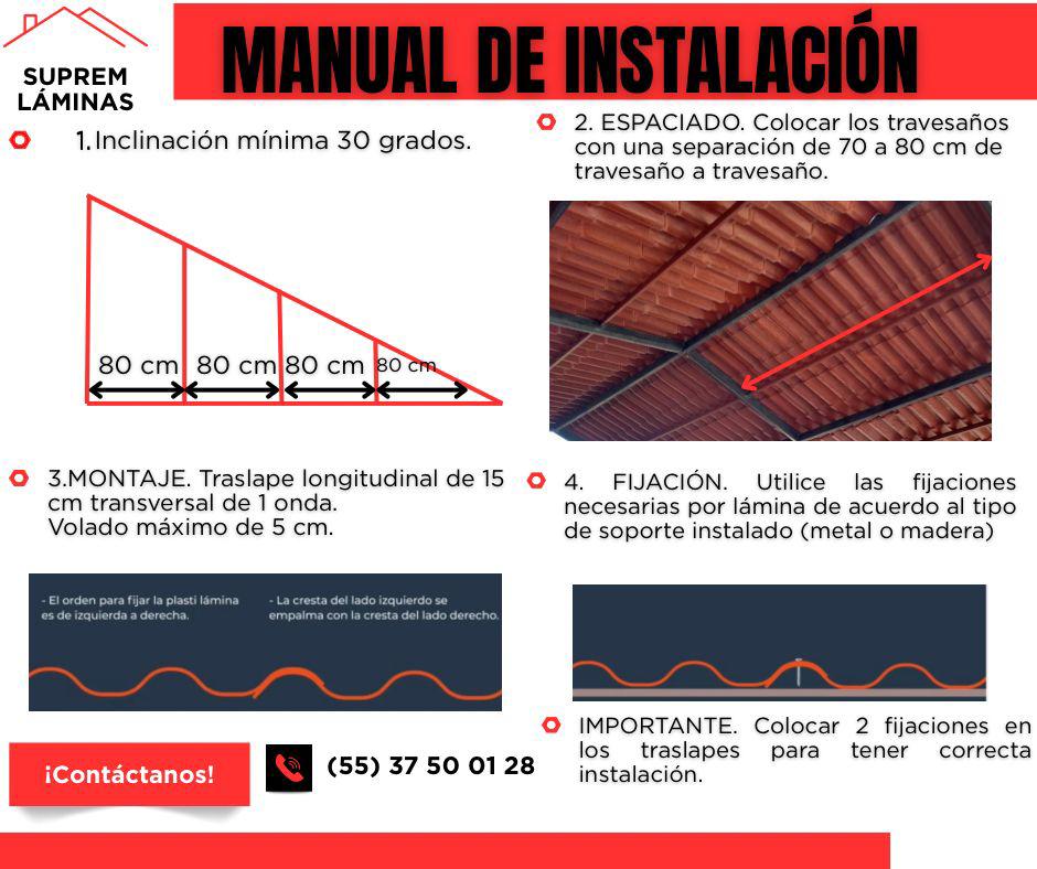 Lámina Tipo Teja Tradicional / Pieza
