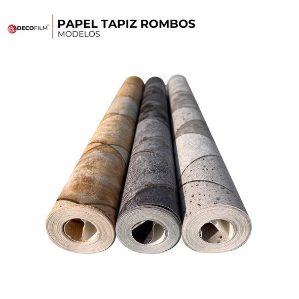 Papel Tapiz Rombos / Rollo de (9.5 m x 53 cm)