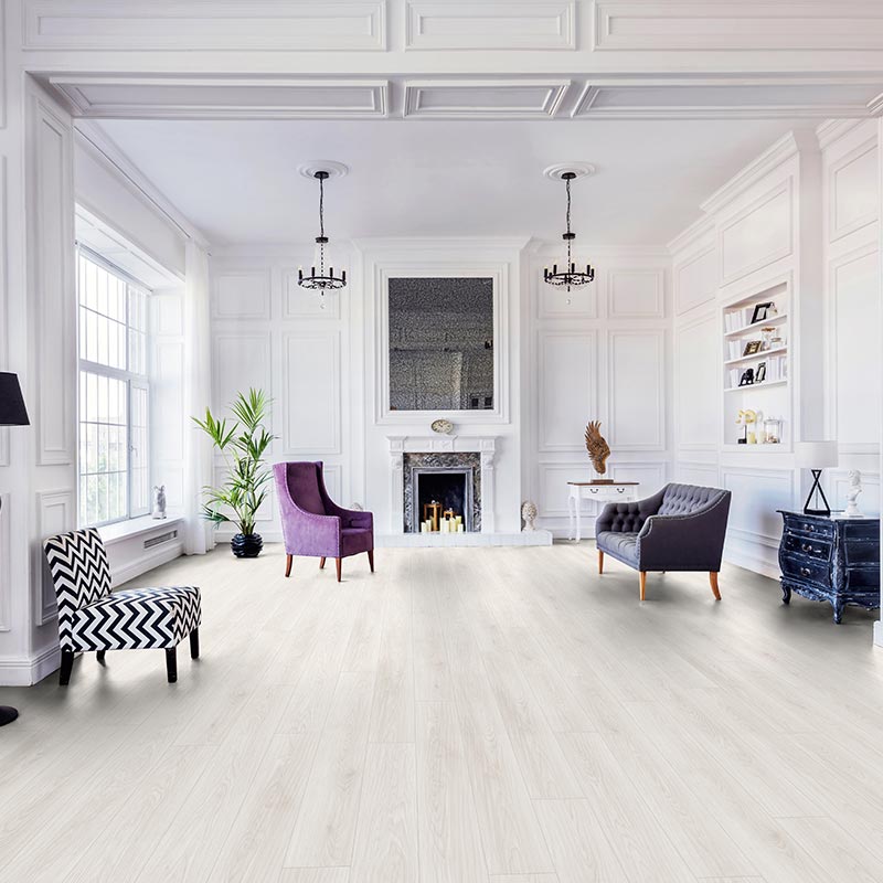 Piso Laminado Ivory White / 7 mm / Caja (2.669 m2)