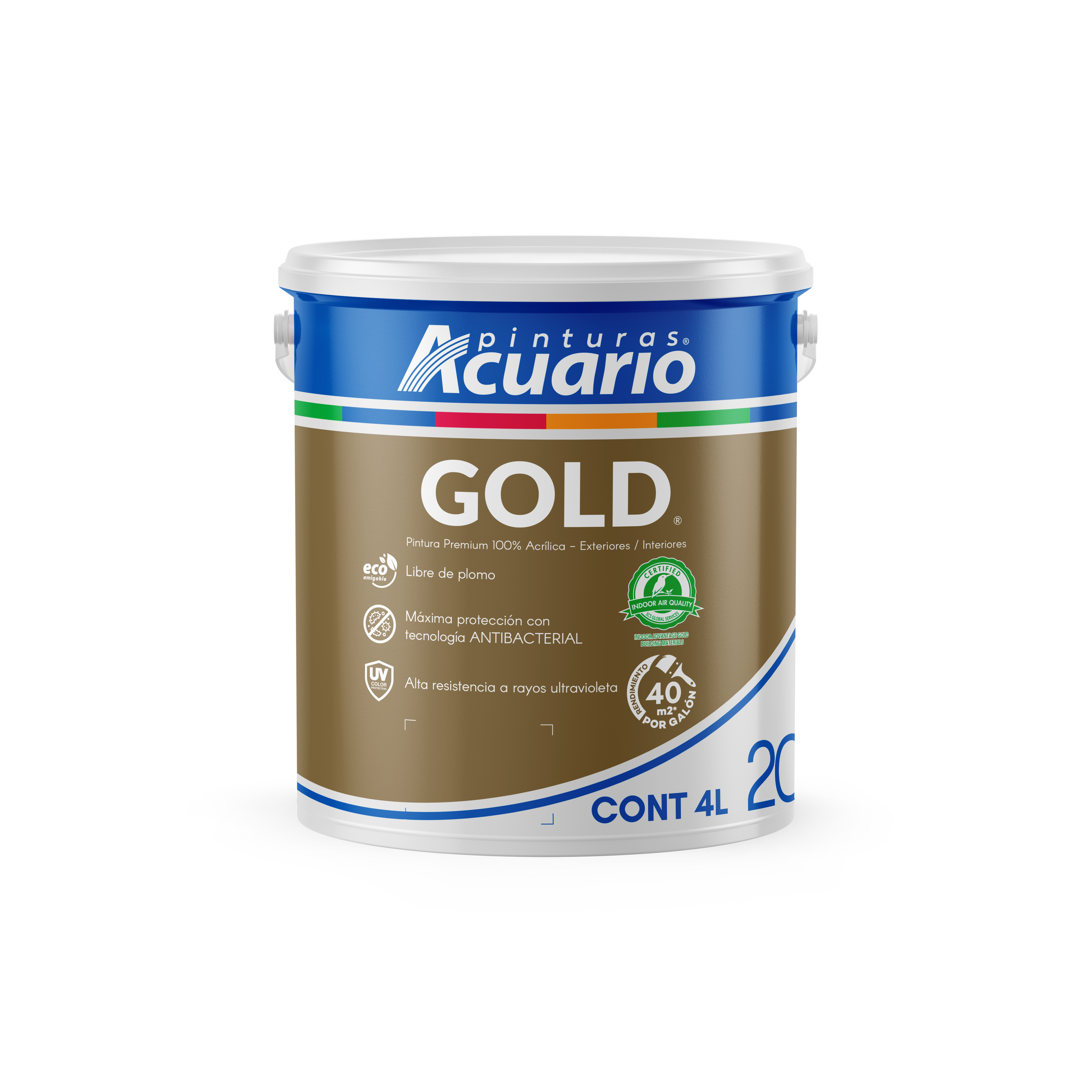 Pintura Vinílica GOLD® / Galón (4L)