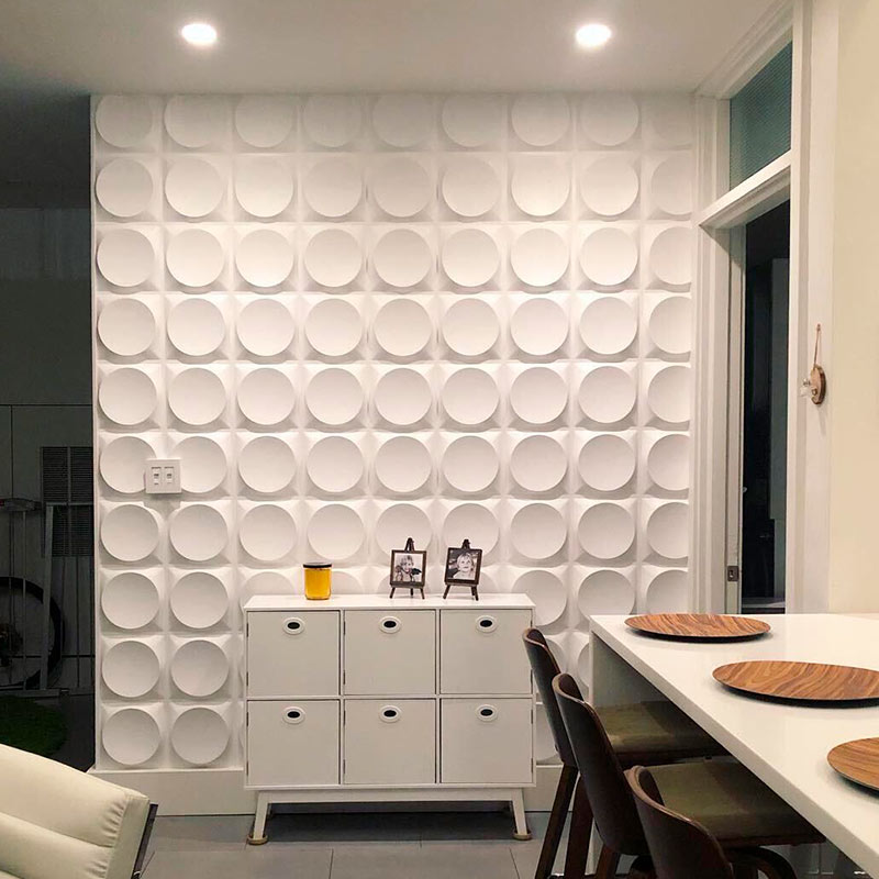 Panel 3D de PVC Chicago / 10 piezas de 50x50 cm
