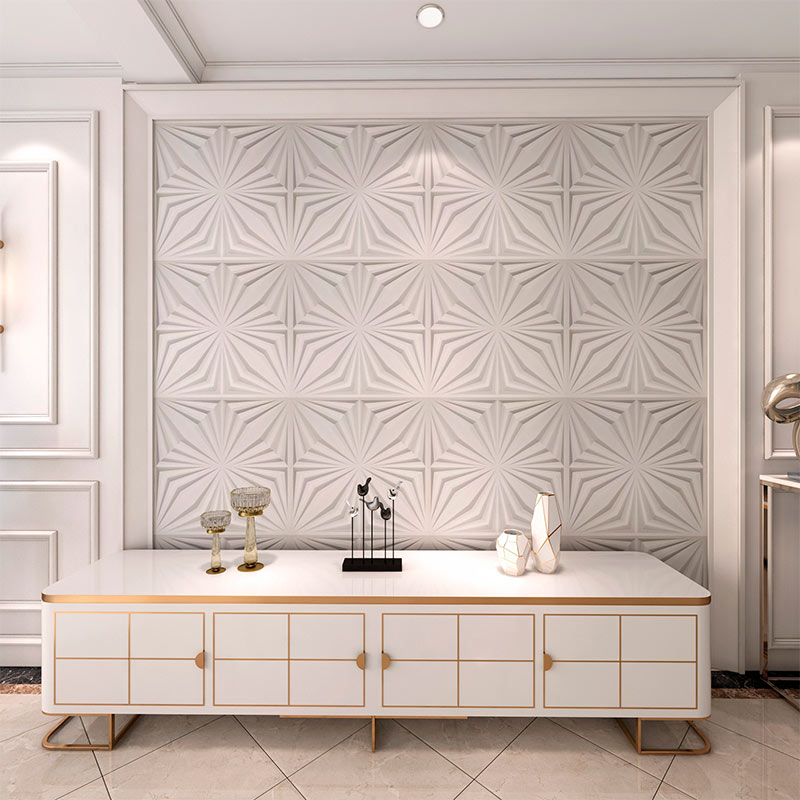 Panel 3D de PVC Detroit / 10 piezas de 50x50 cm
