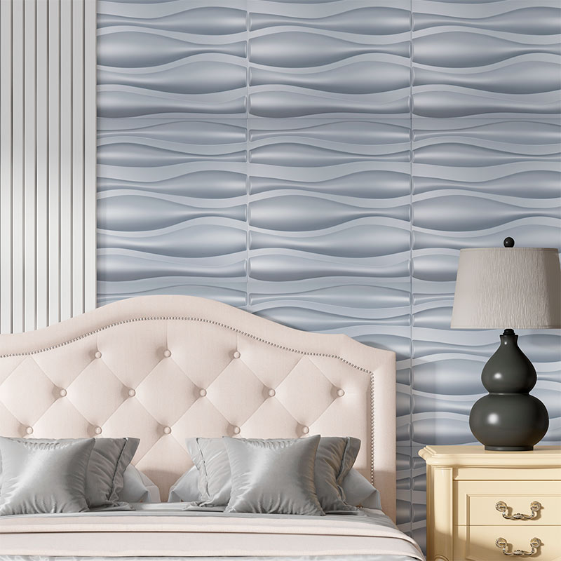 Panel 3D de PVC Atlanta / 10 piezas de 50x50 cm