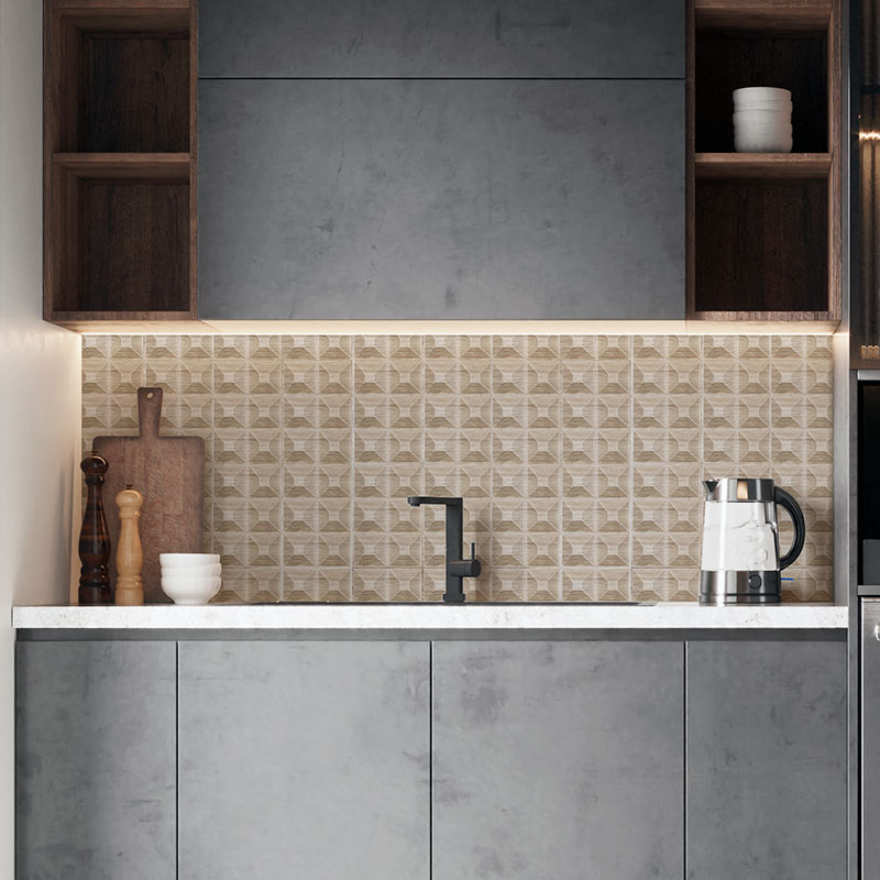 Panel 3D de PVC Portland / 10 piezas de 50x50 cm