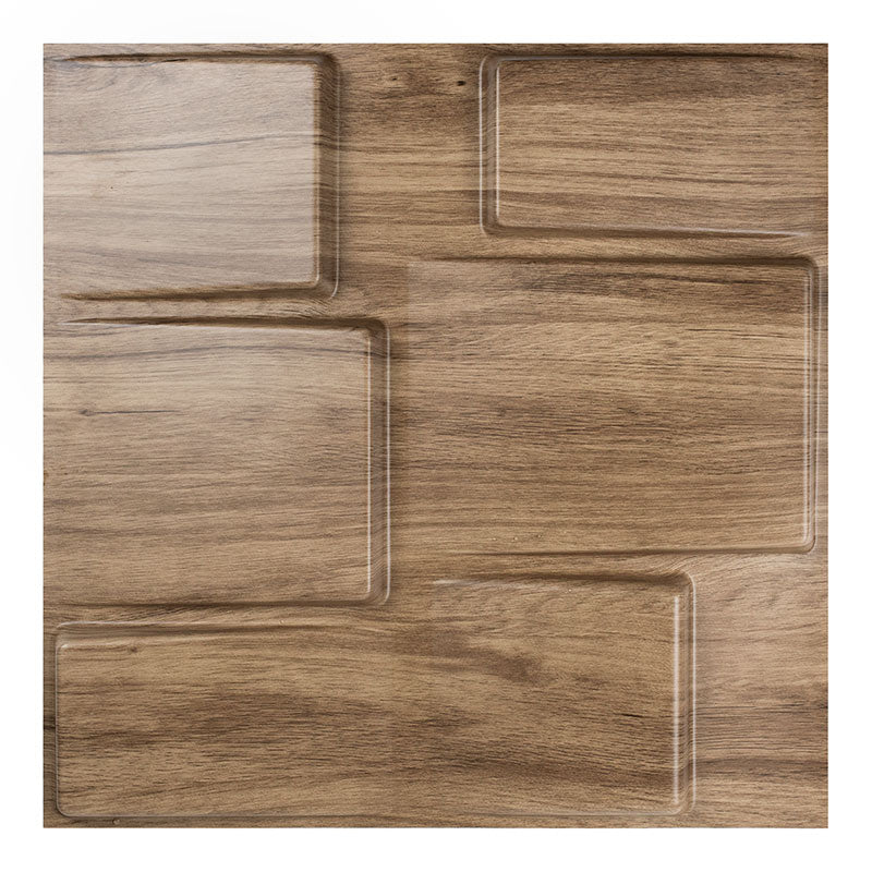 Panel 3D de PVC Reno / 10 piezas de 50x50 cm