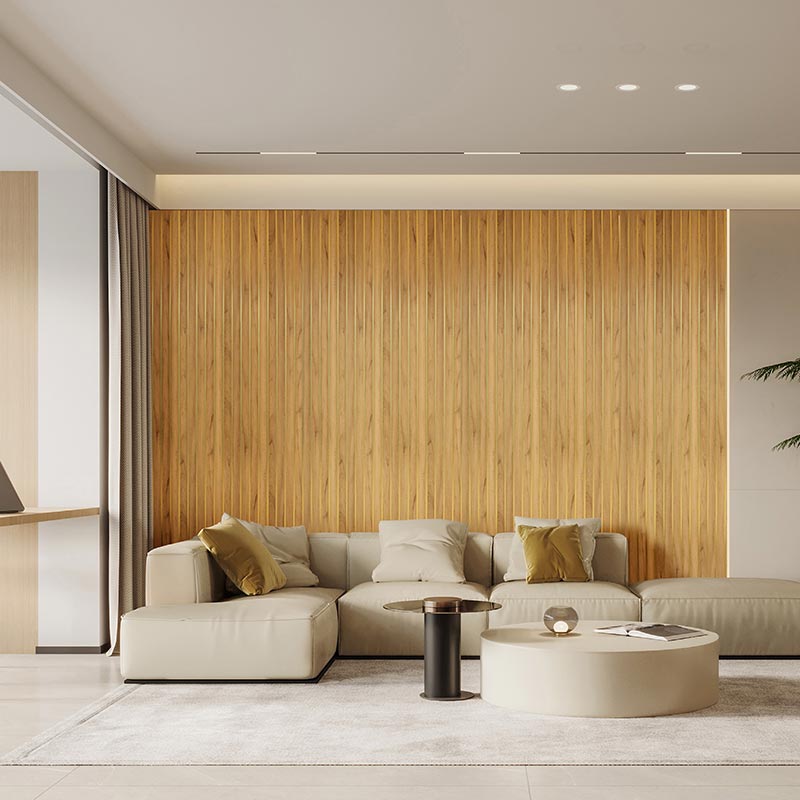 Lambrín de WPC Media Luna (interior) AURELI / 14 Piezas de 290x15.2 cm