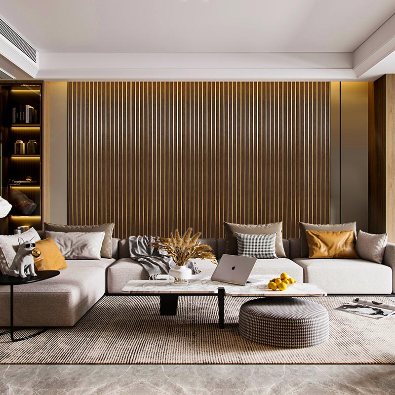 Lambrín de WPC Media Luna (interior) ELARA / Pieza de 290x15.2 cm