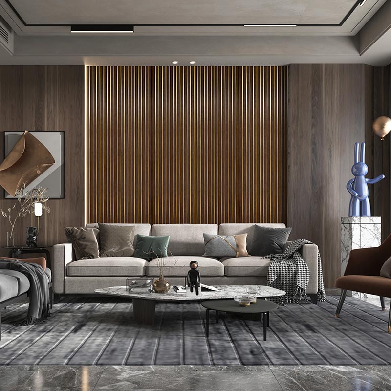 Lambrín de WPC Media Luna (interior) ELARA / Pieza de 290x15.2 cm