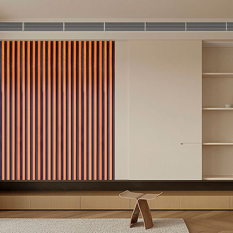 Lambrín de WPC fondo negro (interior) Teak Aracaju / Caja con 14 piezas de 290x16 cm