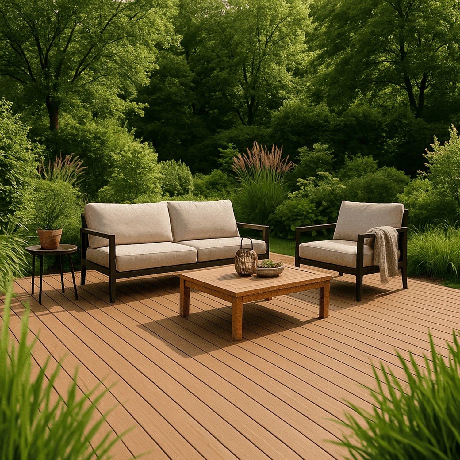 Deck Sintético Residencial / Maple / Caja (1.276 m2)