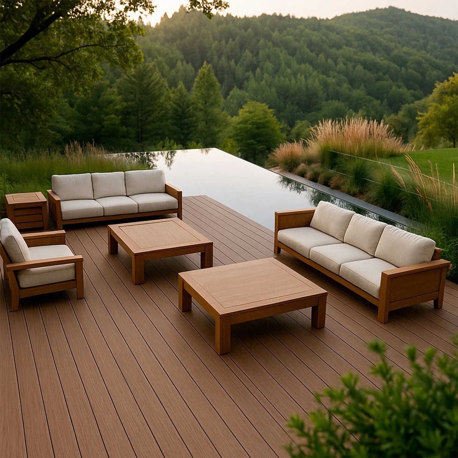 Deck Sintético Residencial / Teak / Caja (1.276 m2)