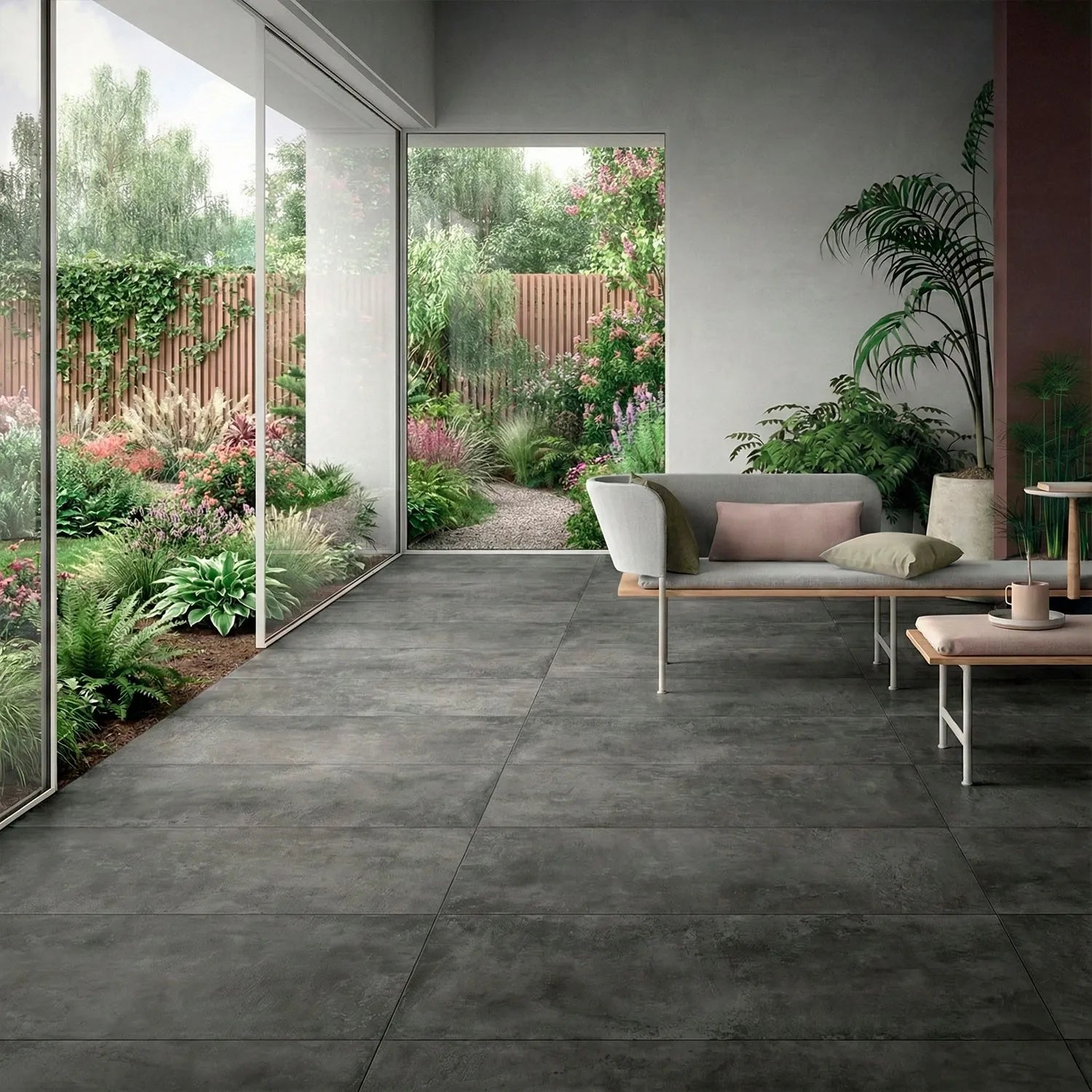 Piso Vinílico en Duela Concrete SPC / 5mm SPC+1.5mm IXPE / Caja (2.256 m2)
