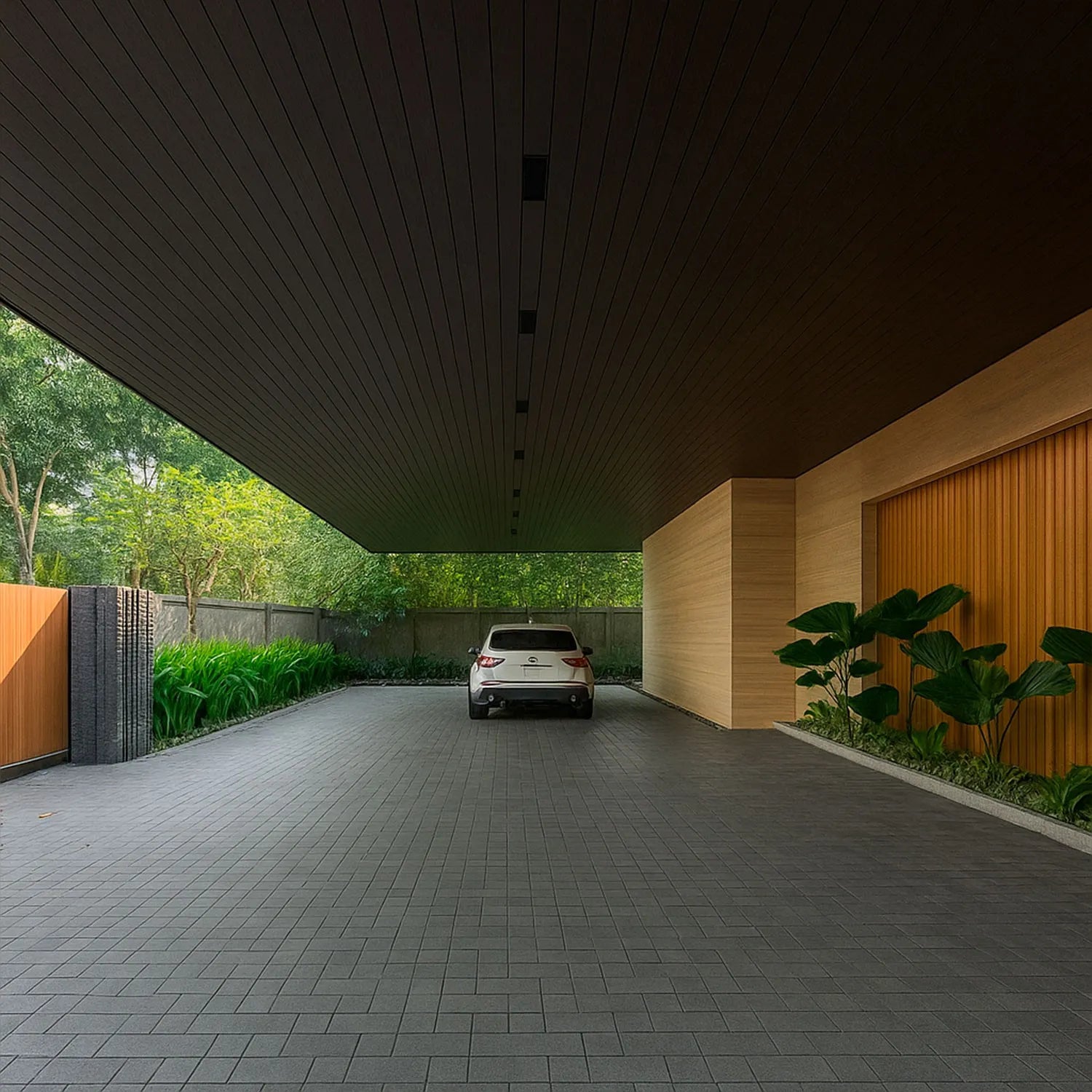 Wall Cladding WPC Wenge / Caja con 12 piezas de 290x9.9x1.4 cm