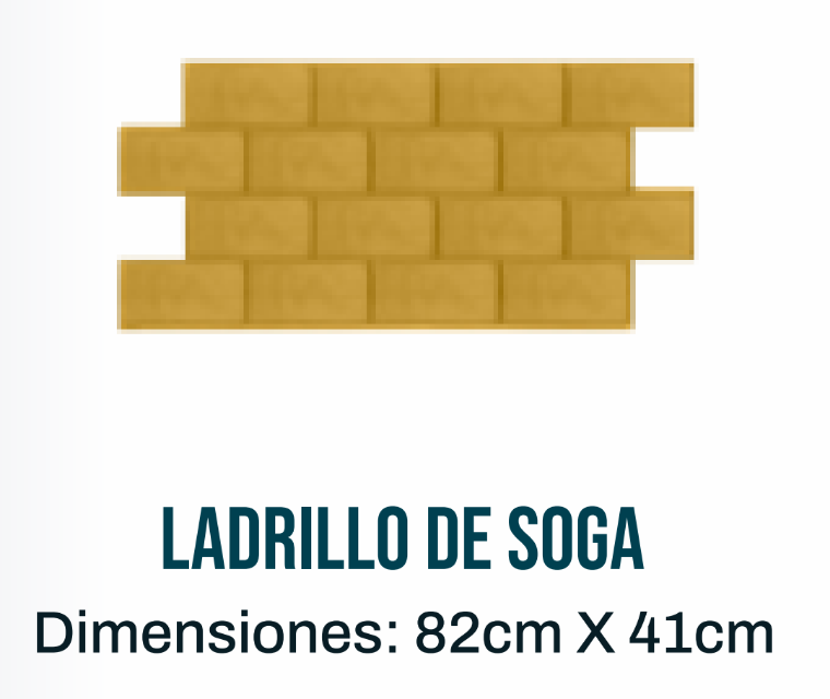 Molde para CE / Ladrillo Soga 82x41 cm / Pieza