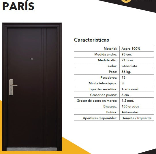 Puerta de seguridad París / 215x95 cm