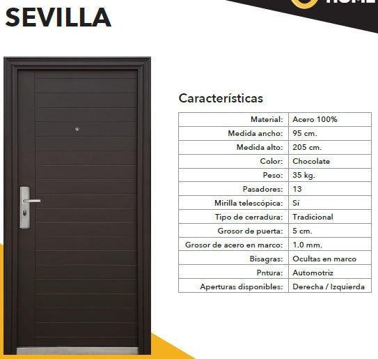Puerta de seguridad Sevilla / 205x95 cm