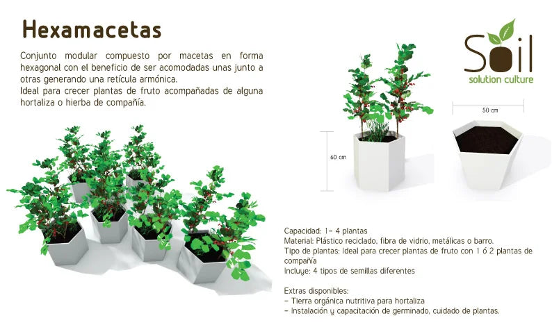 HEXAMACETA (Macetas hexagonales)