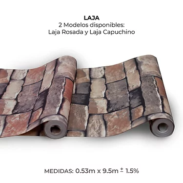 Papel Tapiz tipo Laja / Rollo de (9.5 m x 53 cm)