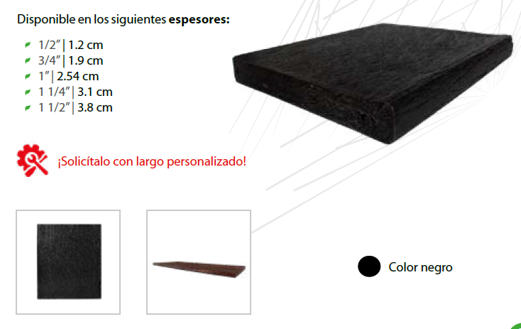 Tablón, precio por ml