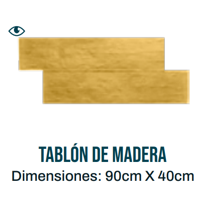Molde para CE / Tablón de Madera 90x40 cm / Pieza